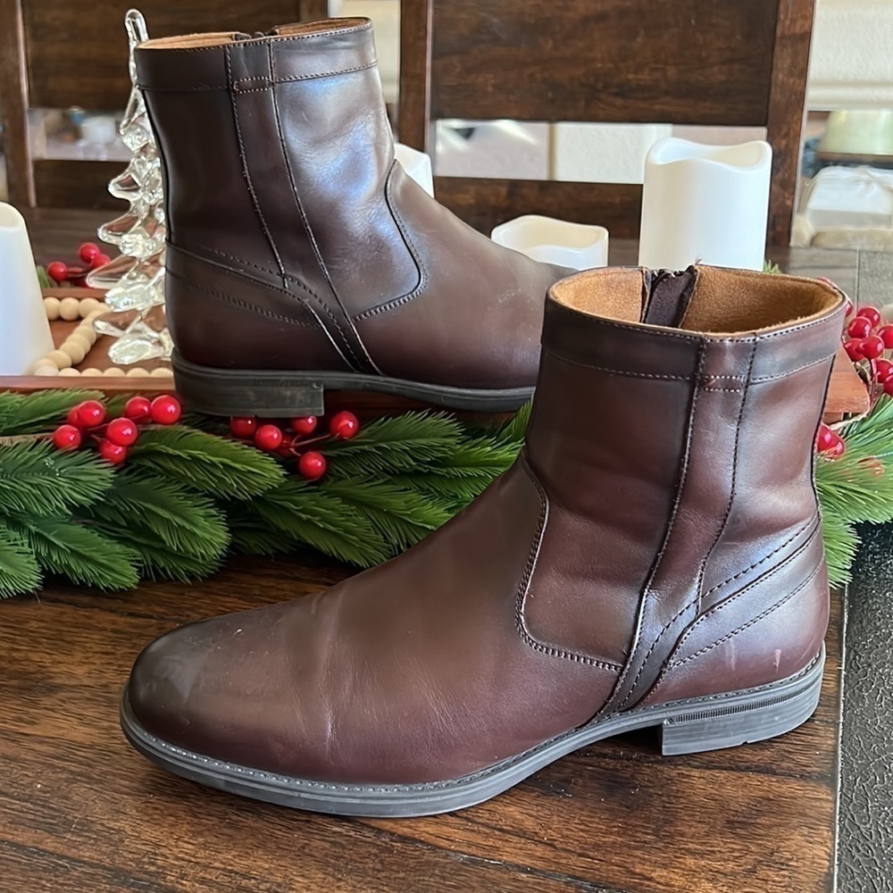 Florsheim Midtown Plain Toe Boot | color cognac | size 11